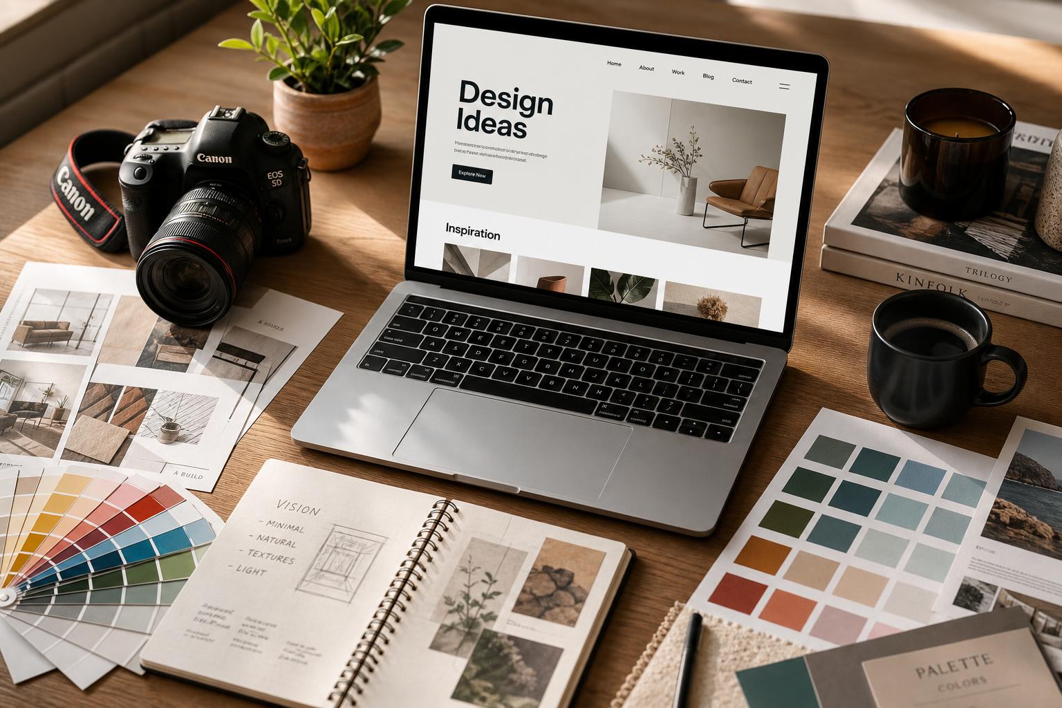 A boutique website design displayed on a modern laptop